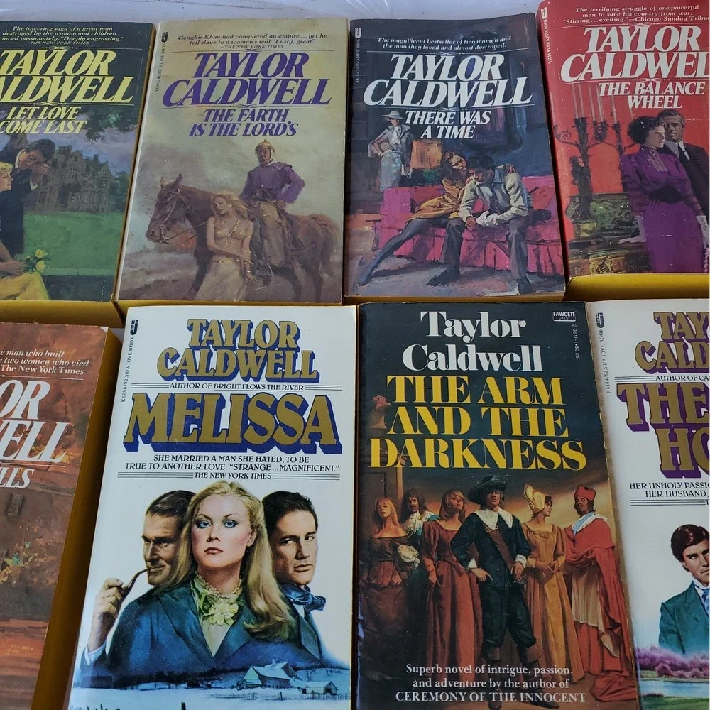 Lot of 35 Taylor Caldwell Vintage Paperback Historical Romance Books NOS